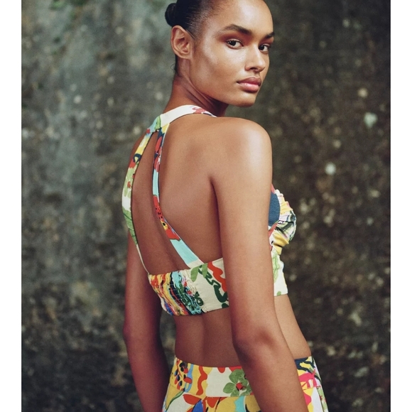 ZARA PRINTED CROP TOP. SIZE SMALL - Picture 4 of 7